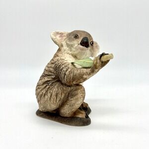 Boehm Porcelain Koala Bear‎ Figurine Eating Eucalyptus Made in England